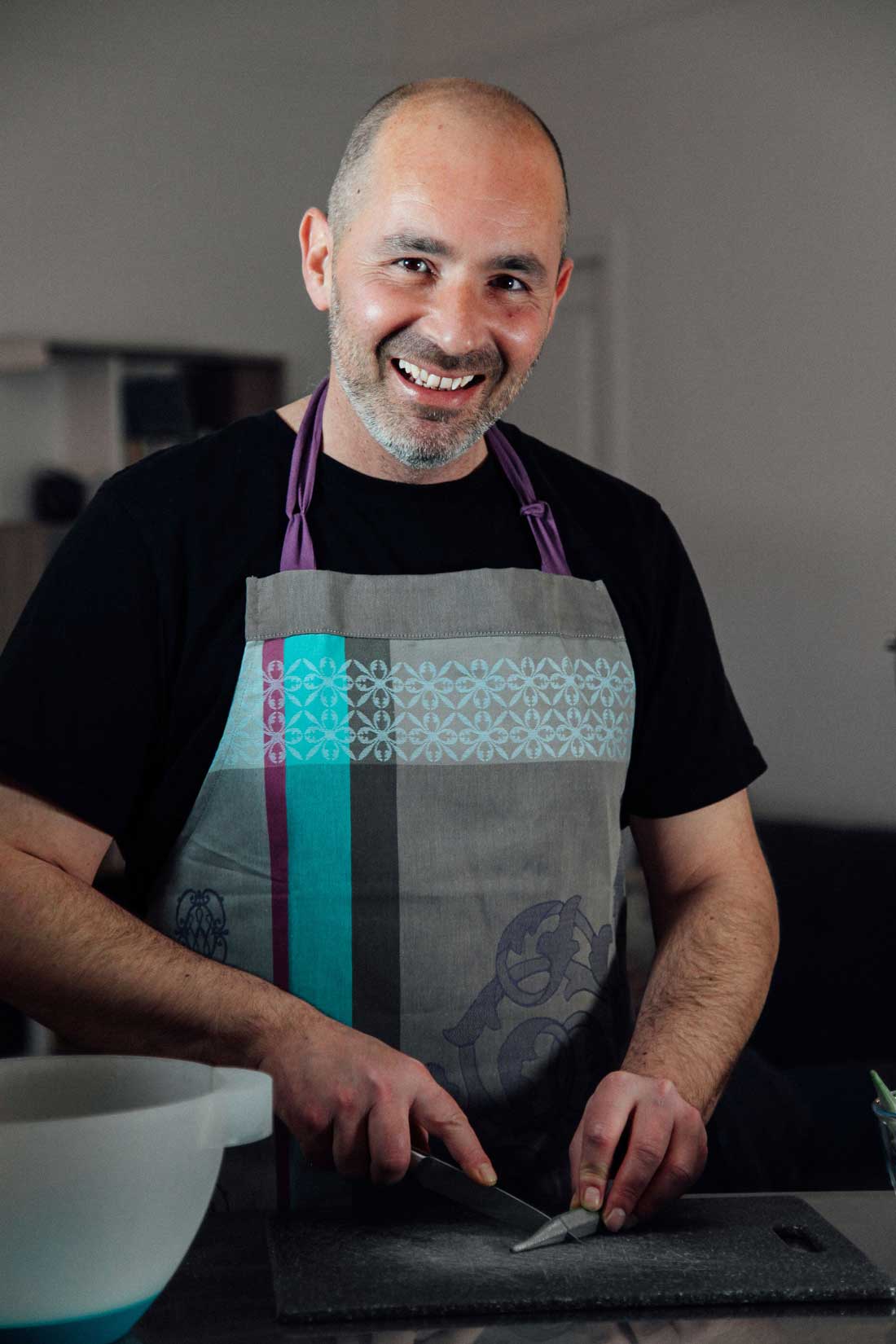 Chef Bengee in the kitchen